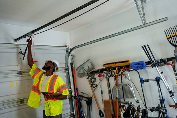 Professional Garage Door Panel Replacement technician working in Noroton Heights, CT